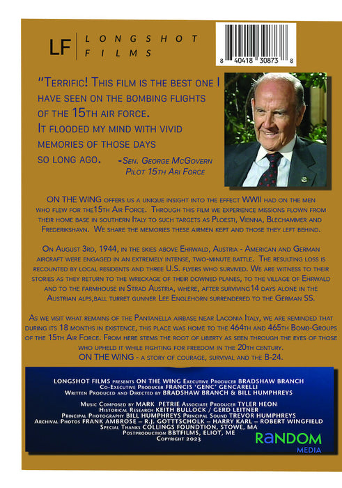 On The Wing (MOD) (DVD Movie) - back cover art