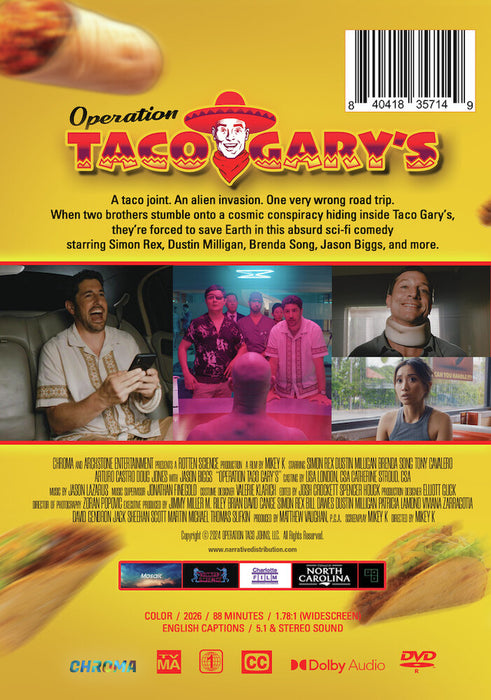 Operation Taco Gary's (MOD) (DVD Movie) - back cover art