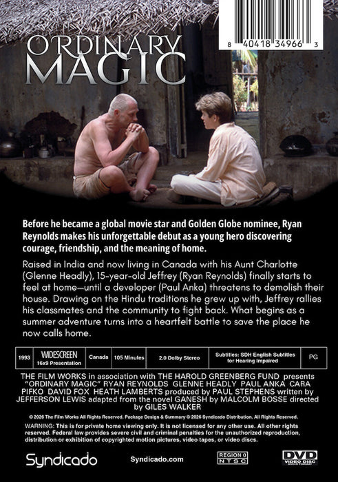 Ordinary Magic (MOD) (DVD Movie) - back cover art