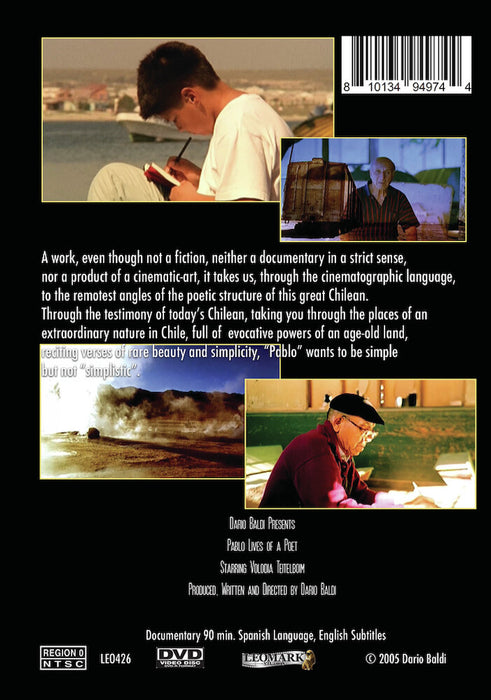 Pablo - Lives of a Poet (MOD) (DVD Movie) - back cover art