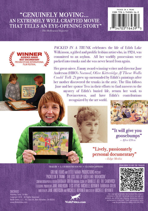 Packed in a Trunk: the Lost Art of Edith Lake Wilkinson (MOD) (DVD Movie) - back cover art