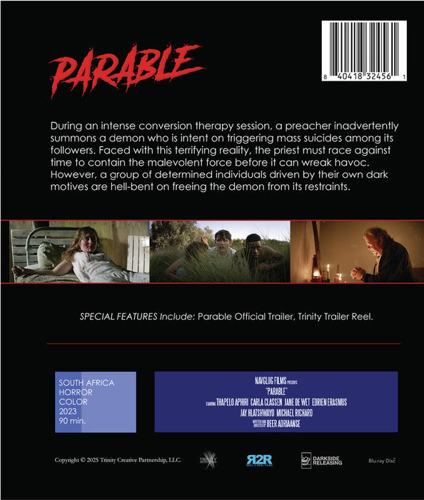 Parable (MOD) (BluRay Movie) - back cover art