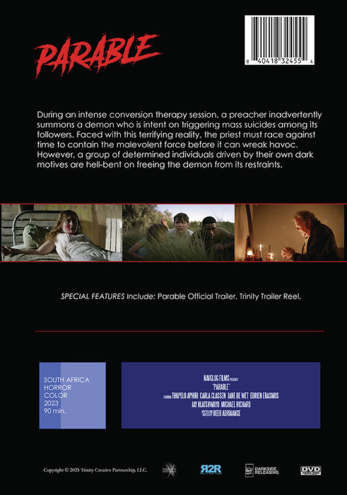 Parable (MOD) (DVD Movie) - back cover art