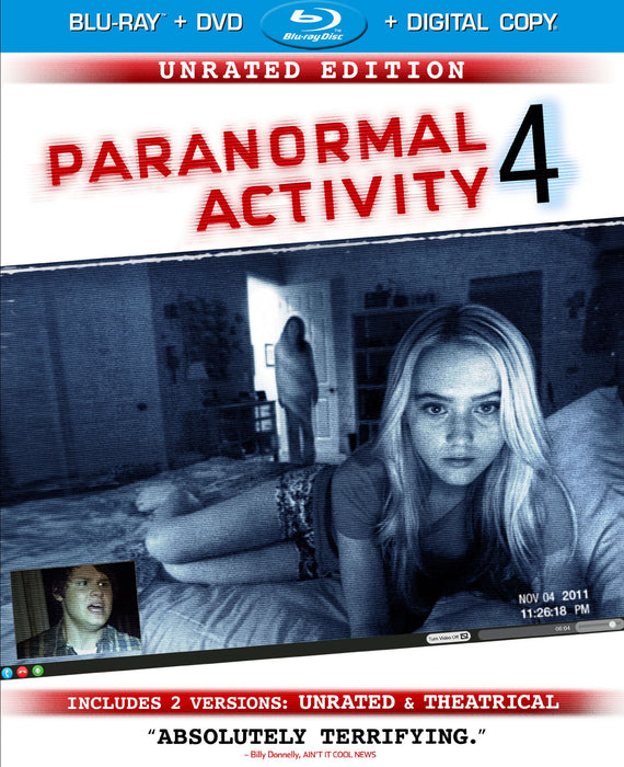 Paranormal Activity 4: Unrated Edition/Rated Version (Blu-ray/DVD Combo + Digital Copy + UltraViolet) - movie cover art