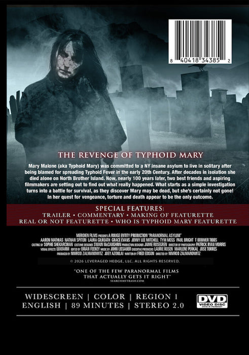 Paranormal Asylum (MOD) (DVD Movie) - back cover art