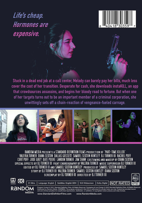 Part-Time Killer (MOD) (DVD Movie) - back cover art
