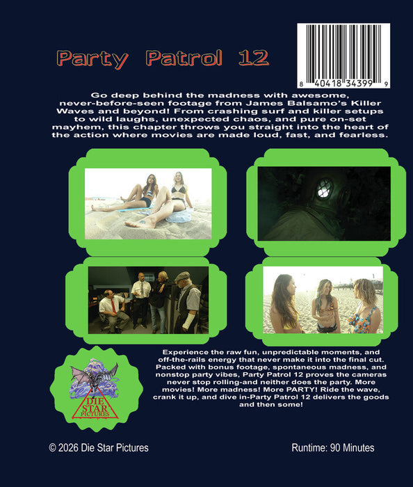 Party Patrol 12 (MOD) (BluRay Movie) - back cover art