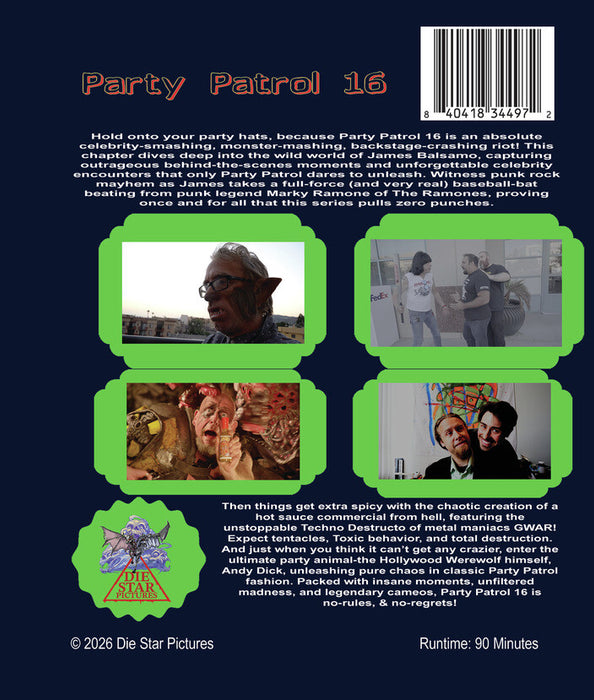 Party Patrol 16 (MOD) (BluRay Movie) - back cover art