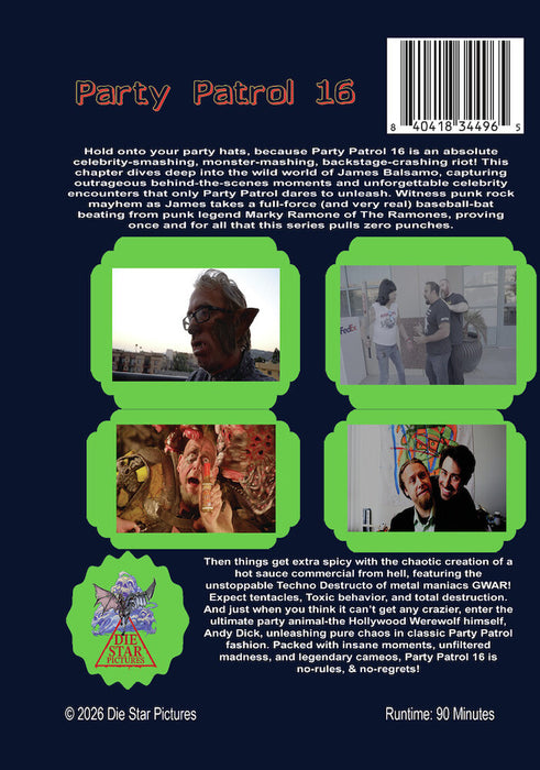 Party Patrol 16 (MOD) (DVD Movie) - back cover art