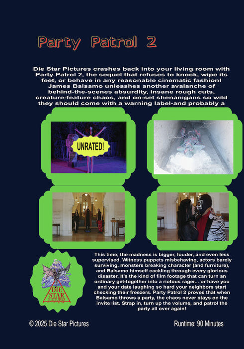 Party Patrol 2 (MOD) (DVD Movie) - back cover art
