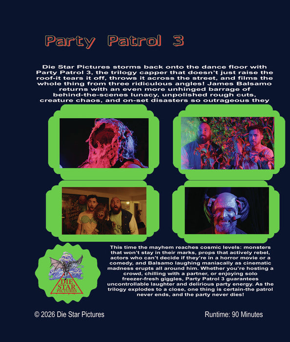 Party Patrol 3 (MOD) (BluRay Movie) - back cover art