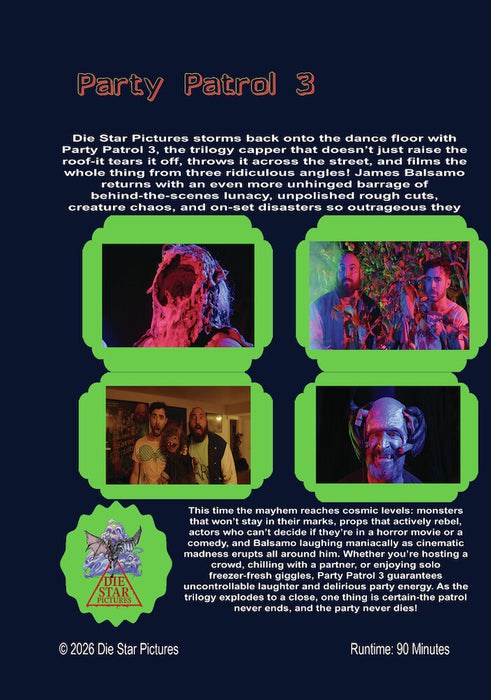 Party Patrol 3 (MOD) (DVD Movie) - back cover art