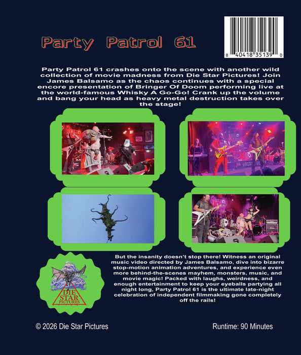 Party Patrol 61 (MOD) (BluRay Movie) - back cover art