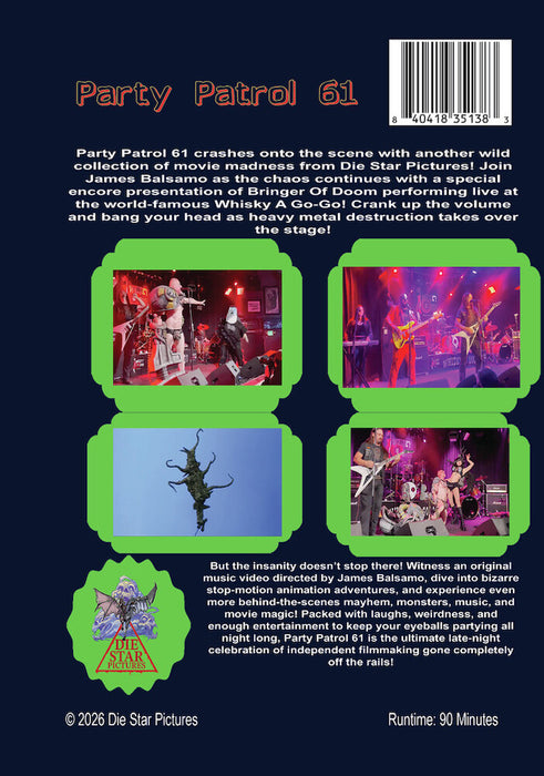 Party Patrol 61 (MOD) (DVD Movie) - back cover art