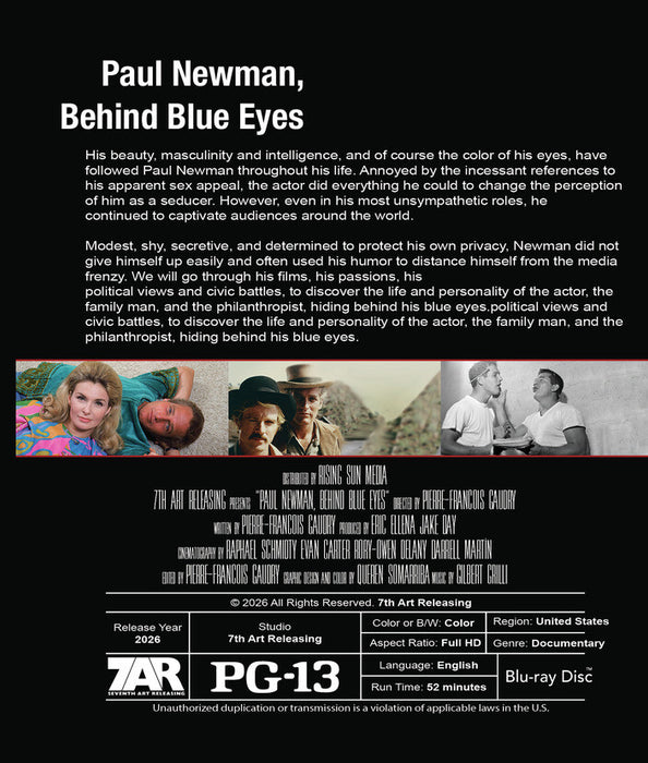 Paul Newman, Behind Blue Eyes (MOD) (BluRay Movie) - back cover art