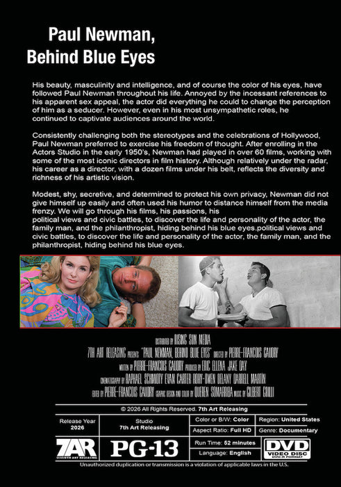 Paul Newman, Behind Blue Eyes (MOD) (BluRay Movie) - back cover art