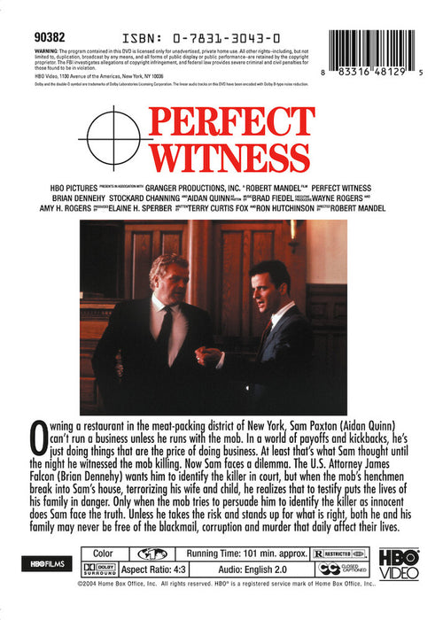 Perfect Witness (MOD) (DVD Movie) - back cover art