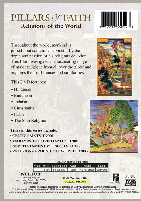 Pillars Of Faith: Religions Around The World (MOD) (DVD Movie) - back cover art