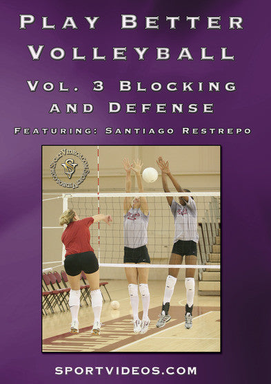 Play Better Volleyball Blocking and Defense (MOD) (DVD Movie) - movie cover art