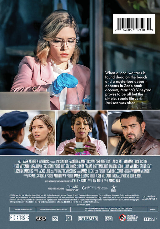 Poisoned in Paradise: A Martha's Vineyard Mystery (MOD) (DVD Movie) - back cover art