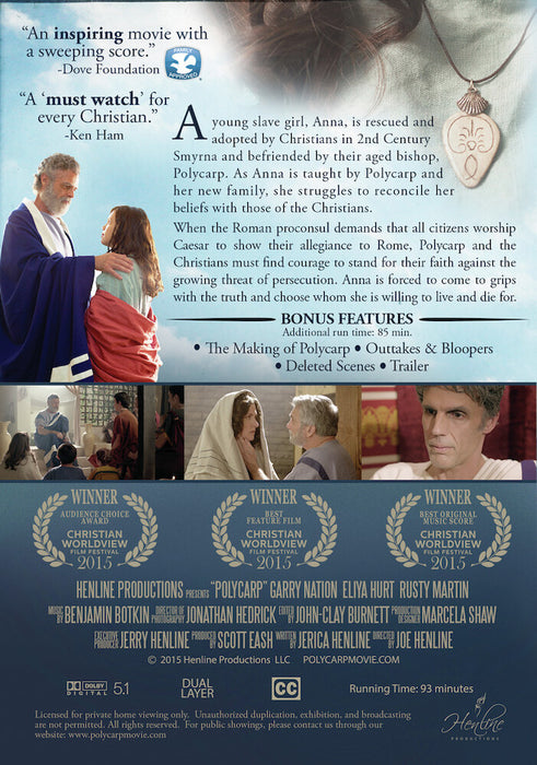 Polycarp (MOD) (DVD Movie) - back cover art