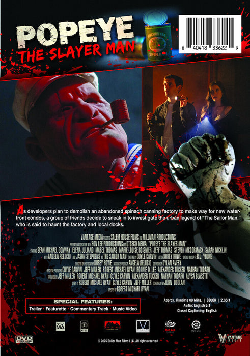 Popeye the Slayer Man (MOD) (DVD Movie) - back cover art