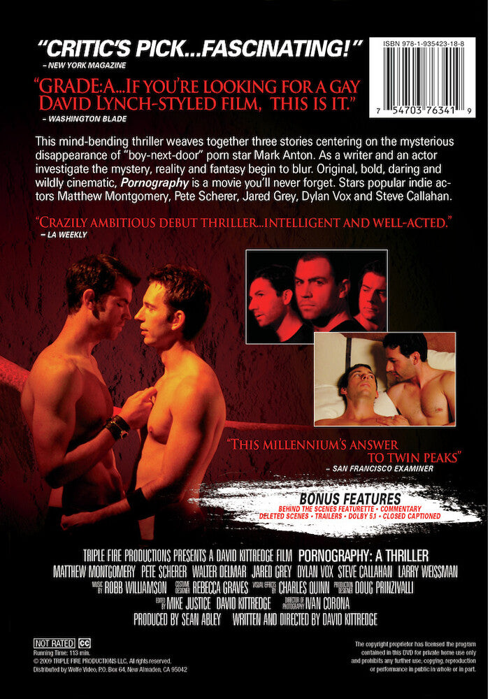 Pornography: A Thriller (MOD) (DVD Movie) - back cover art