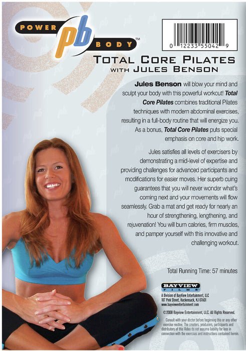 Powerbody: Total Core Pilates with Julie Benson (MOD) (DVD Movie) - back cover art
