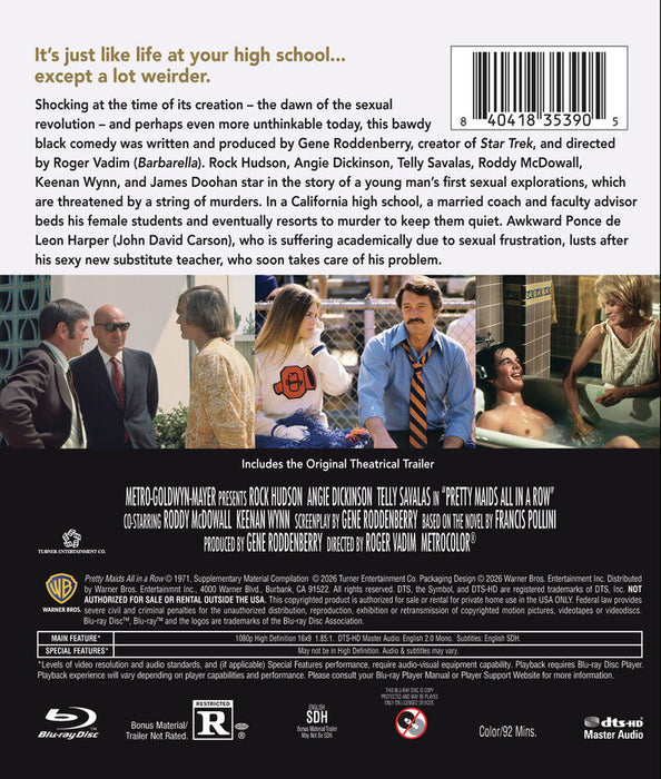 Pretty Maids All In a Row (MOD) (BluRay Movie) - back cover art