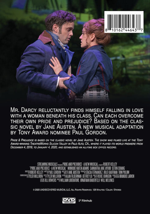 Pride and Prejudice: A New Musical (MOD) (DVD Movie) - back cover art