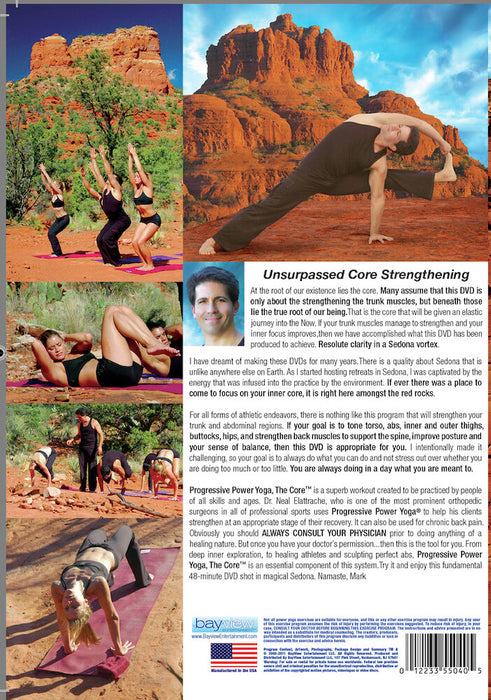 Progressive Power Yoga: Core (MOD) (DVD Movie) - back cover art