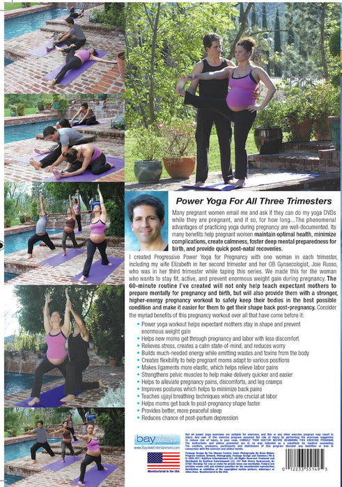 Progressive Power Yoga: Pregnancy (MOD) (DVD Movie) - back cover art