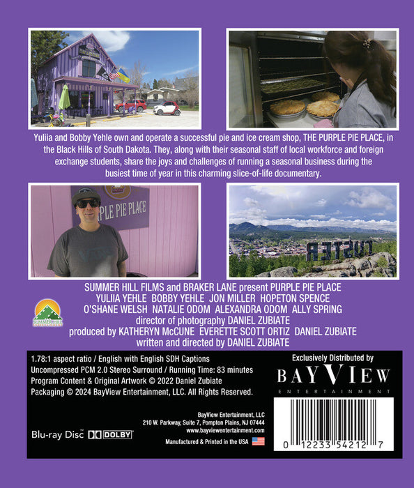 Purple Pie Place (MOD) (BluRay Movie) - back cover art