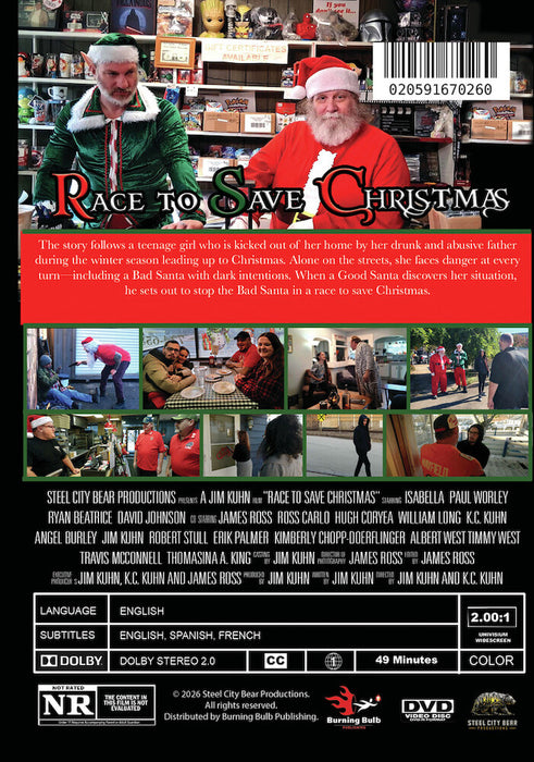 Race to Save Christmas (MOD) (DVD Movie) - back cover art