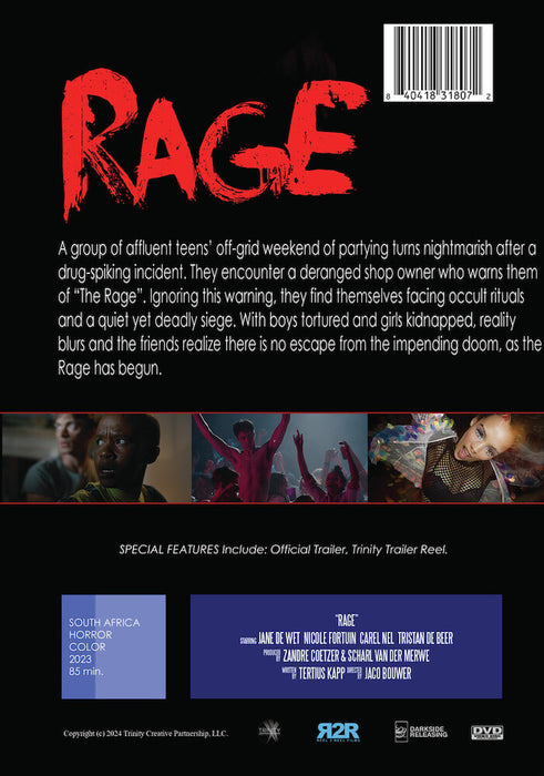 Rage (MOD) (DVD Movie) - back cover art