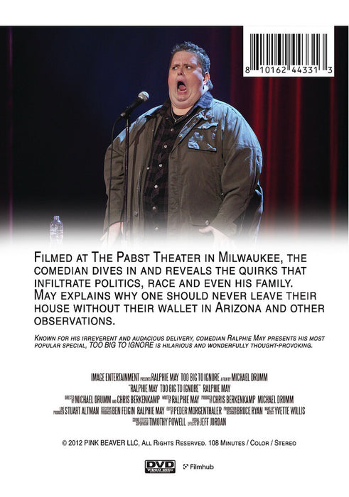 Ralphie May: Too Big to Ignore (MOD) (DVD Movie) - back cover art