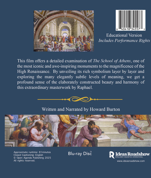 Raphael's School of Athens (Educational Version - Includes Public Performance Rights) (MOD) (BluRay Movie) - back cover art