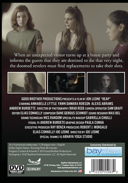 Reap (MOD) (DVD Movie) - back cover art