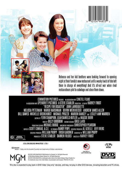 Recipe for Disaster (MOD) (DVD Movie) - back cover art