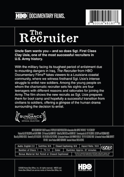 Recruiter, The (MOD) (DVD Movie) - back cover art