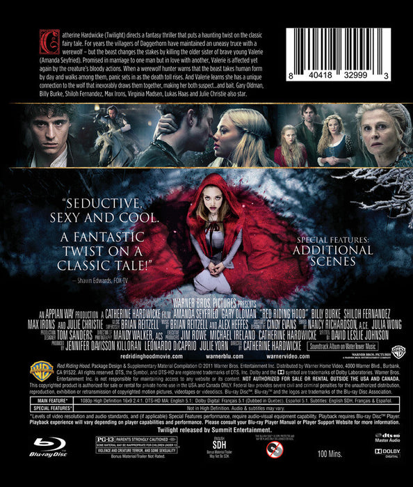 Red Riding Hood (MOD) (BluRay Movie) - back cover art