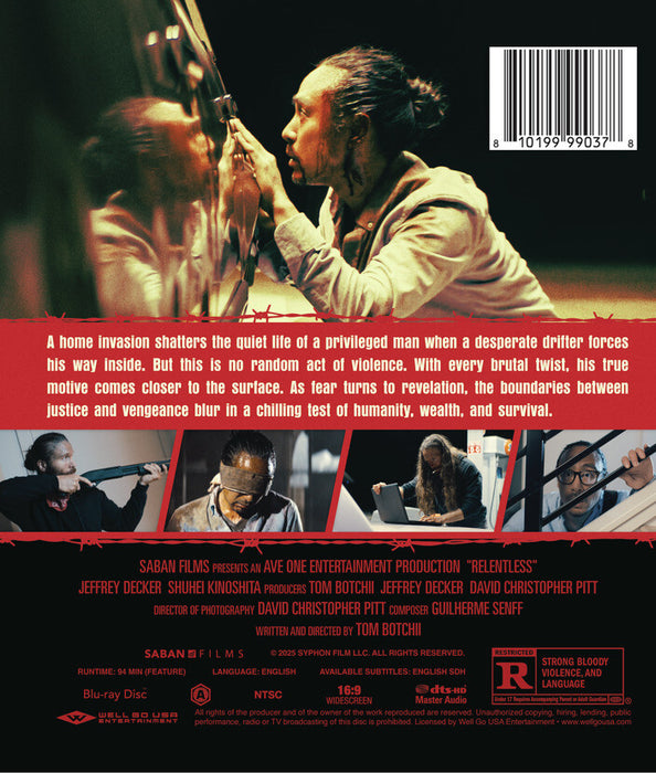Relentless (MOD) (BluRay Movie) - back cover art