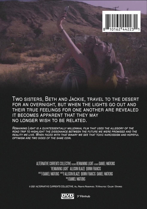 Remaining Light (MOD) (DVD Movie) - back cover art