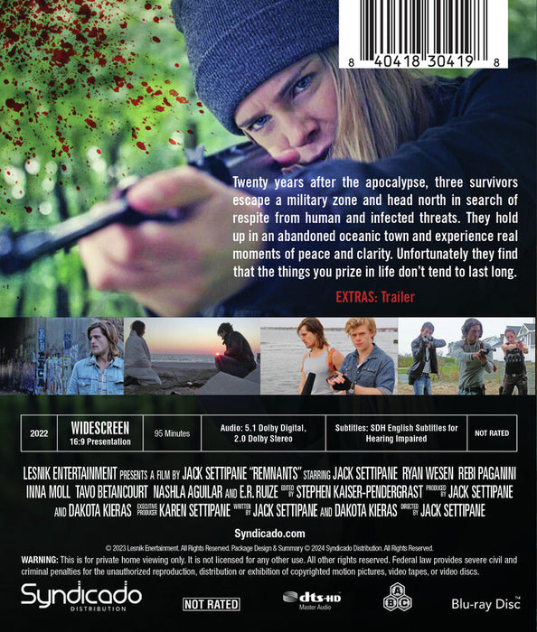 Remnants (MOD) (BluRay Movie) - back cover art