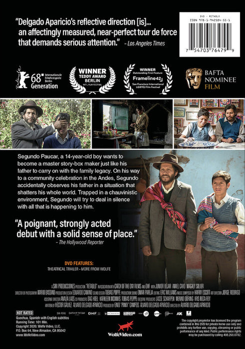Retablo (MOD) (DVD Movie) - back cover art
