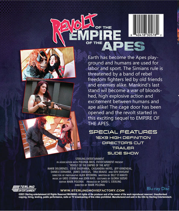 Revolt of the Empire of the Apes (MOD) (BluRay Movie) - back cover art