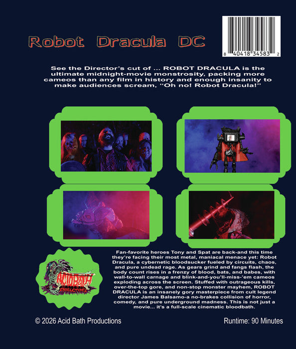 Robot Dracula Director's Cut (MOD) (BluRay Movie) - back cover art
