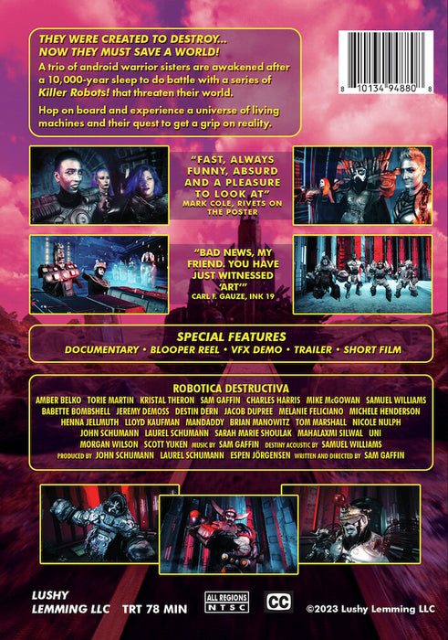 Robotica Destructiva (MOD) (DVD Movie) - back cover art