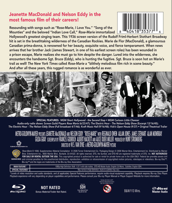 Rose-Marie (1936) (MOD) (BluRay Movie) - back cover art