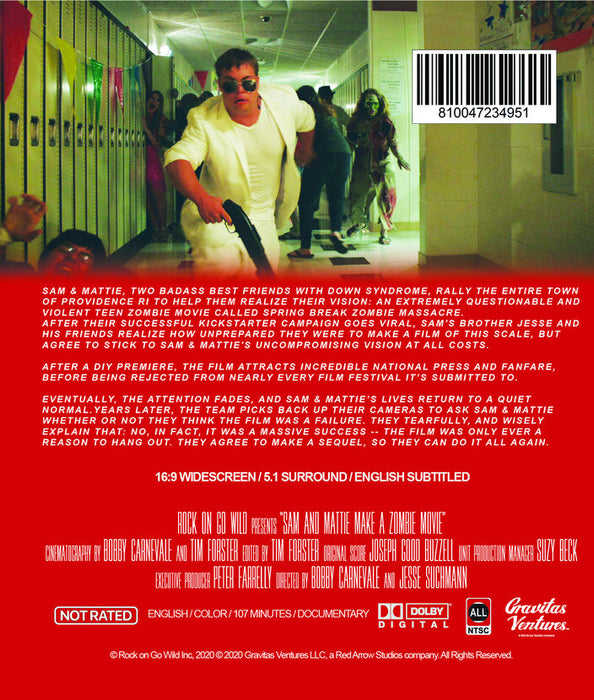 Sam & Mattie Make a Zombie Movie (MOD) (BluRay Movie) - back cover art